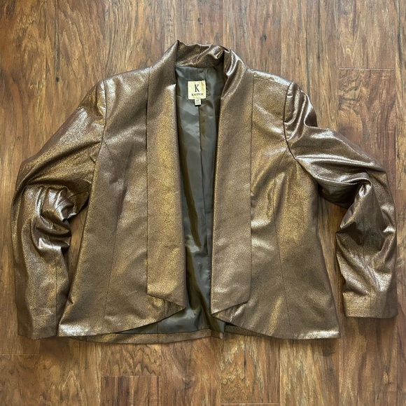Kasper Women's Shimmering Gold Blazer - Picture 3 of 7